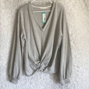 Knot Front Knit Top